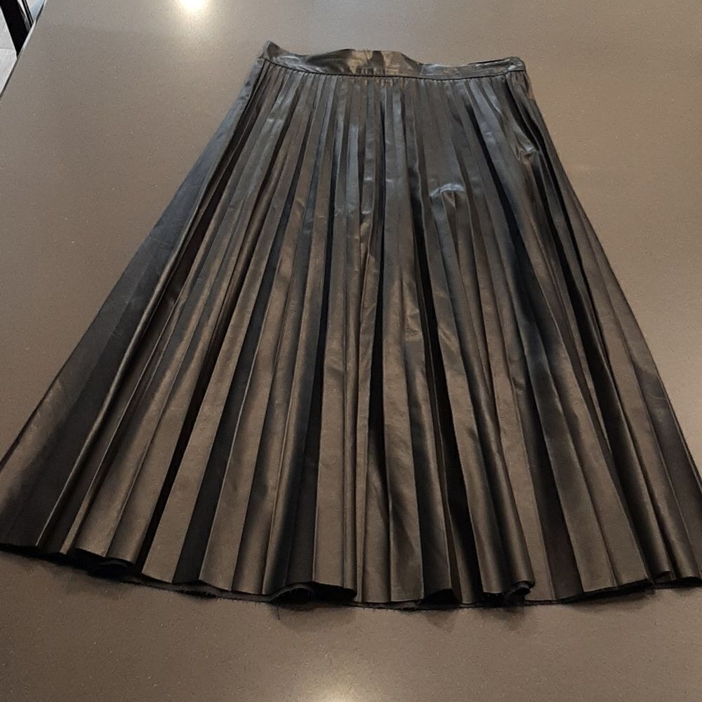 Promesa Black Pleather Pleated Skirt